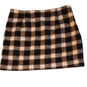 Forever 21 Plaid Mini Skirt Side Zip Fully Lined Wmn's Size L Work Teen School